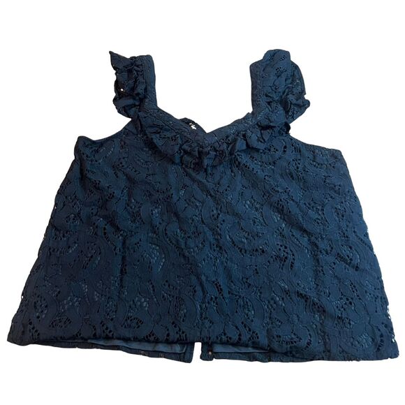 Torrid Blouse Womens 0X Black Lacy Ruffles Whimsygoth Fairygoth Coquette Top - Picture 7 of 16